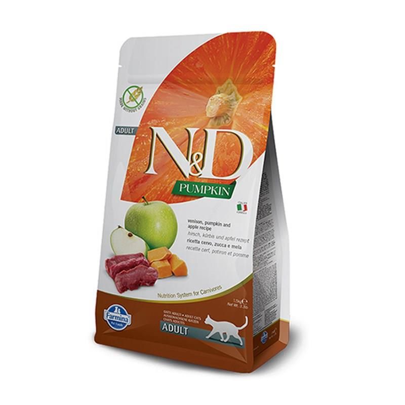 N&D PUMPKIN TAHILSIZ KEDİ GEYİK & ELMA 1.5KG