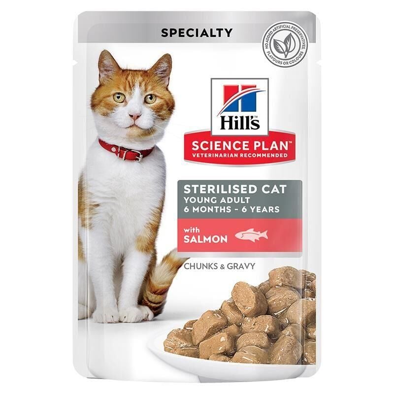 Hill's SP Somonlu Kısırlaştırılmış Yetişkin Kedi Pouch 85Gr