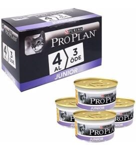 Pro Plan Tavuklu Yavru Kedi Konservesi 4x85gr (4 Al 3 Öde)