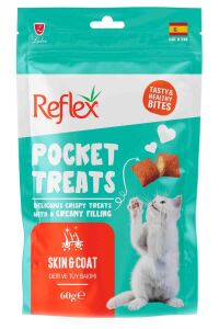 Reflex Pocket Treats Deri ve Tüy Bakımı Kedi Ödül Maması 60gr