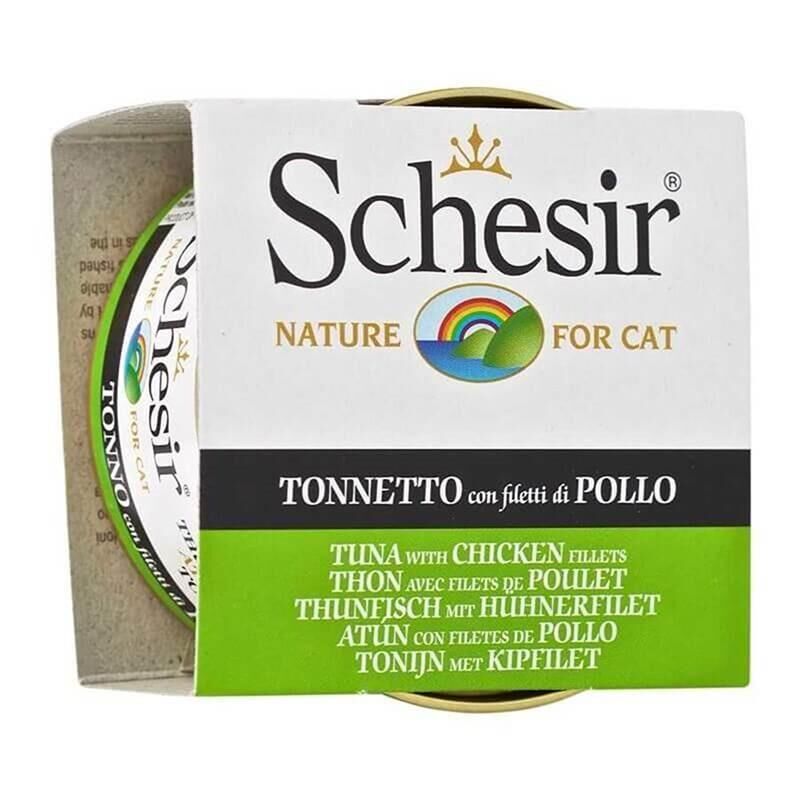 SCHESIR Ton Balık,Tavuk ve Sebzeli Jöleli Kedi Konserve 85GR