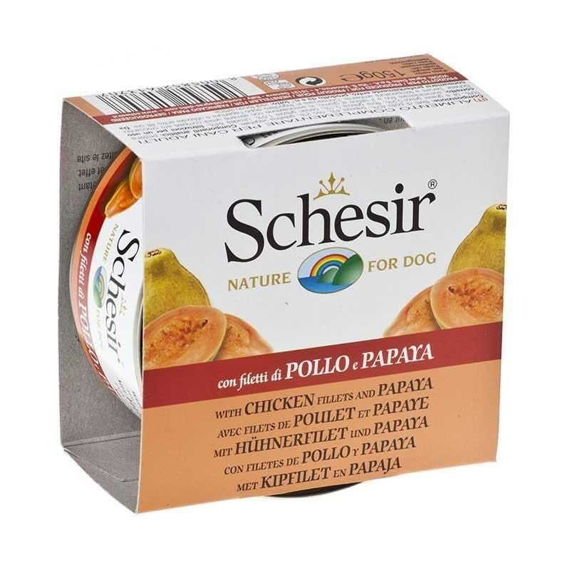 SCHESIR Tavuk ve Papayalı Köpek Konserve 150GR