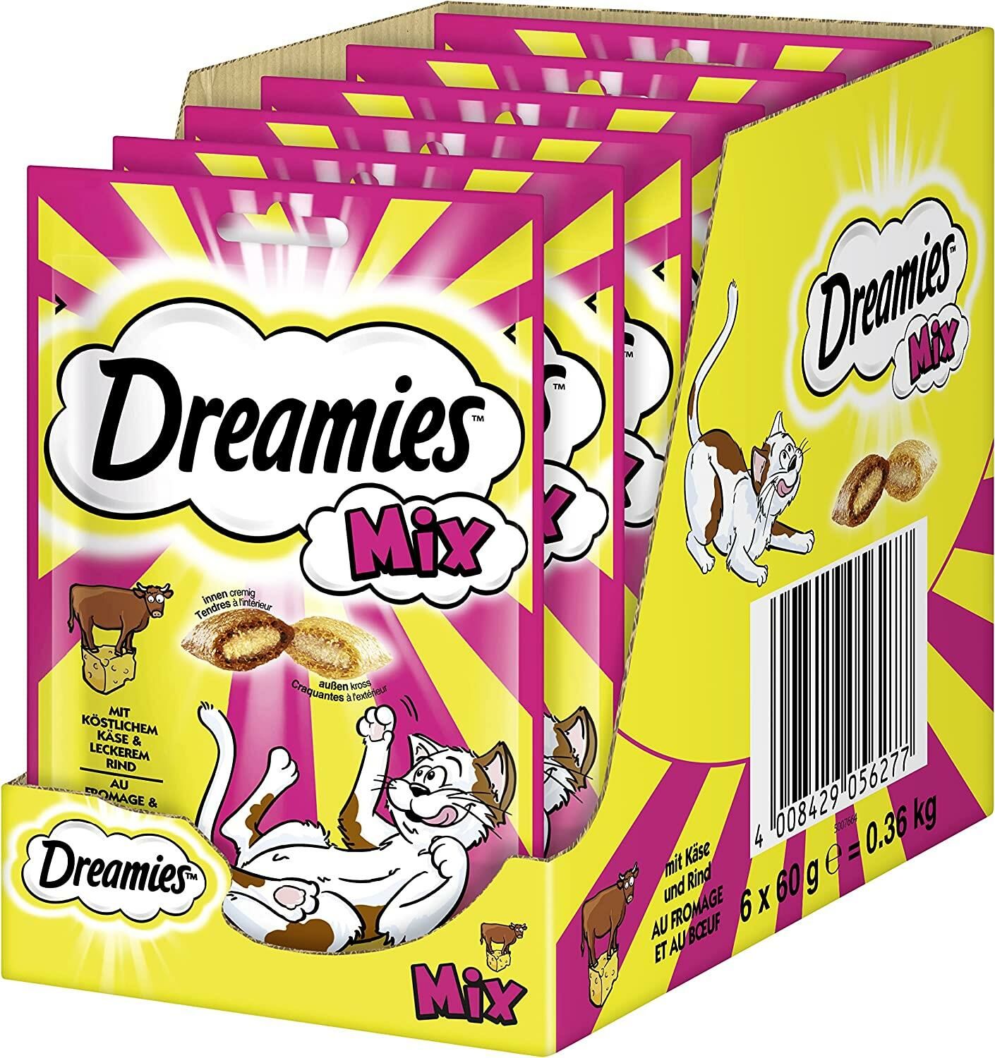 Dreamies Mix Sığırlı & Peynirli Kedi Ödül Maması 6x60gr