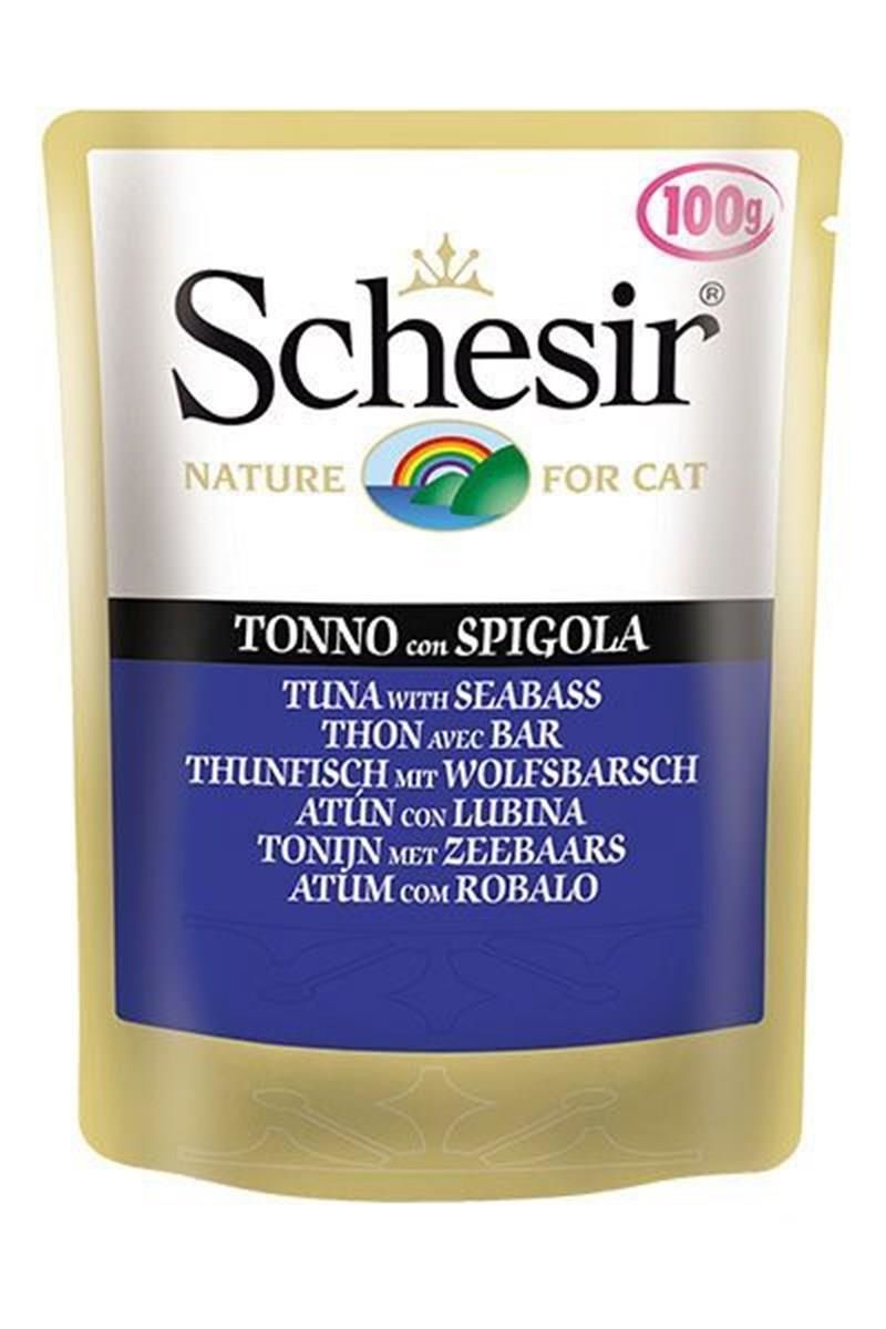 Schesir Pouch Jelly Ton Balık ve Levrekli Kedi Konserve 100gr