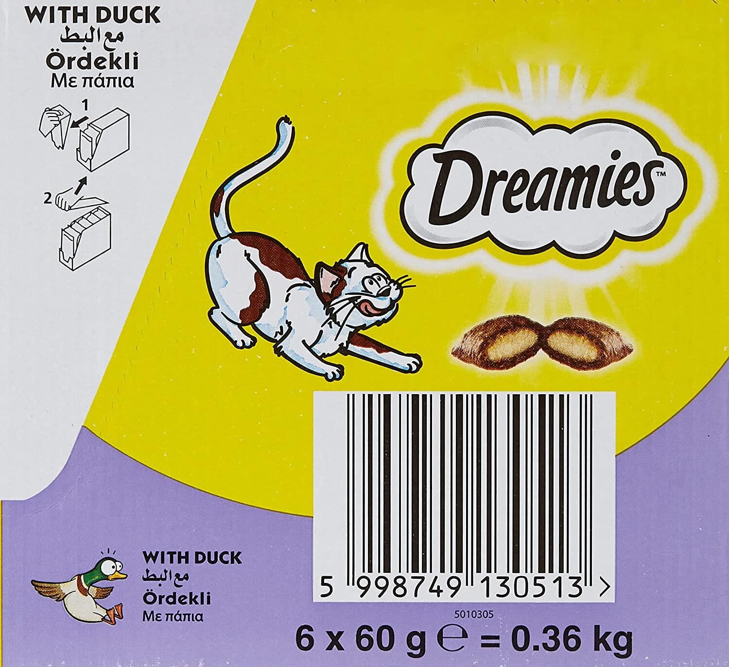 Dreamies Ördekli Kedi Ödül Maması 6x60gr