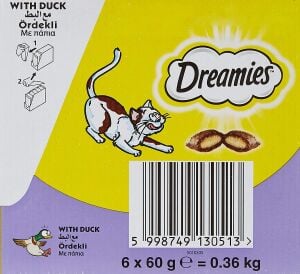 Dreamies Ördekli Kedi Ödül Maması 6x60gr