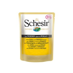 Schesir Pouch Jelly Ton Balık ve Tavuklu Kedi Konserve 100gr