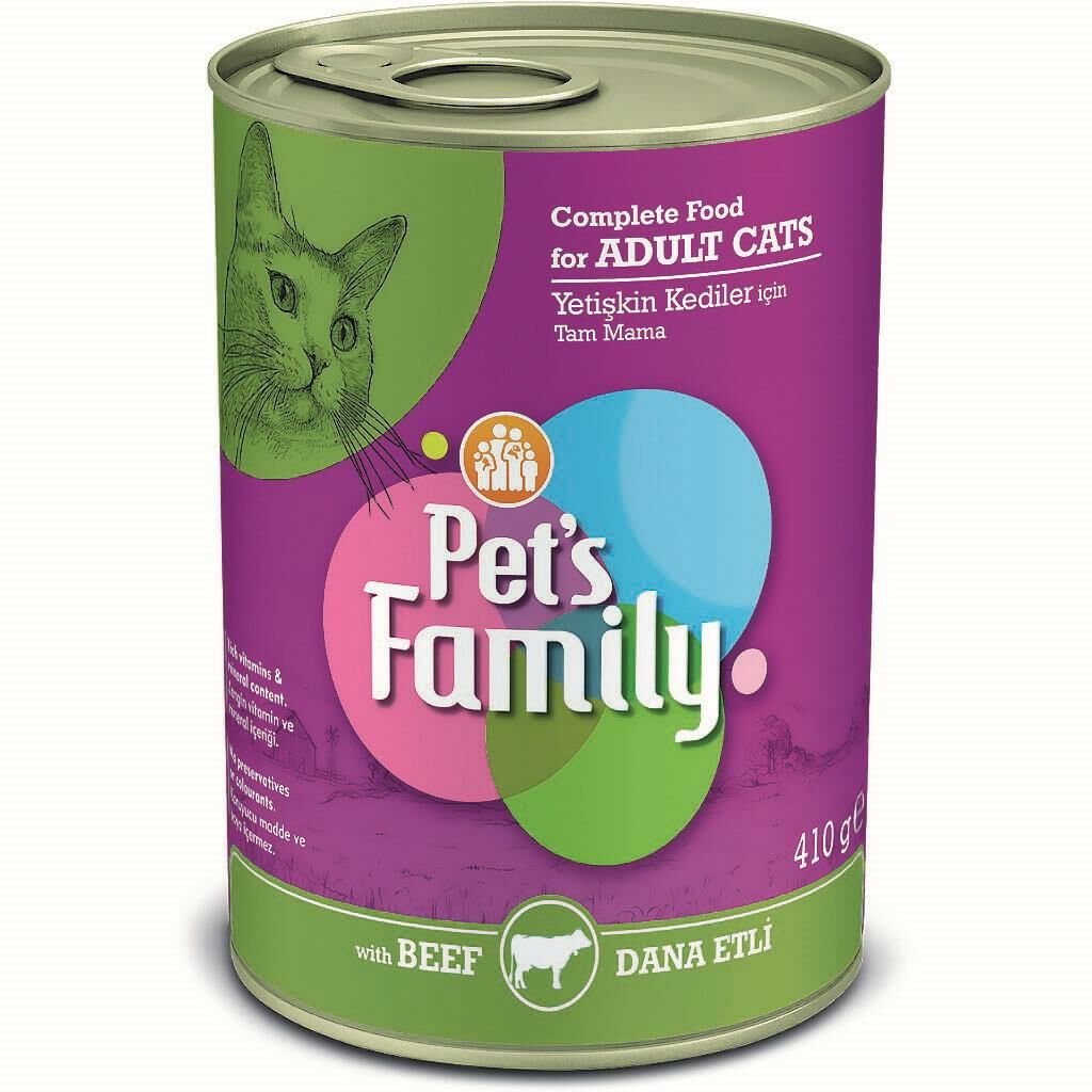 PETS FAMILY DANA ETLİ KONS. KEDİ MAMA 410G