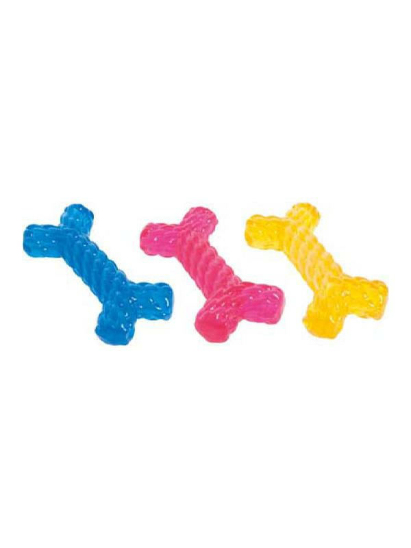 Flamingo Tırtıklı Kemik Diş Kaşıma Köpek Oyuncağı 14cm (Karışık Renkli)