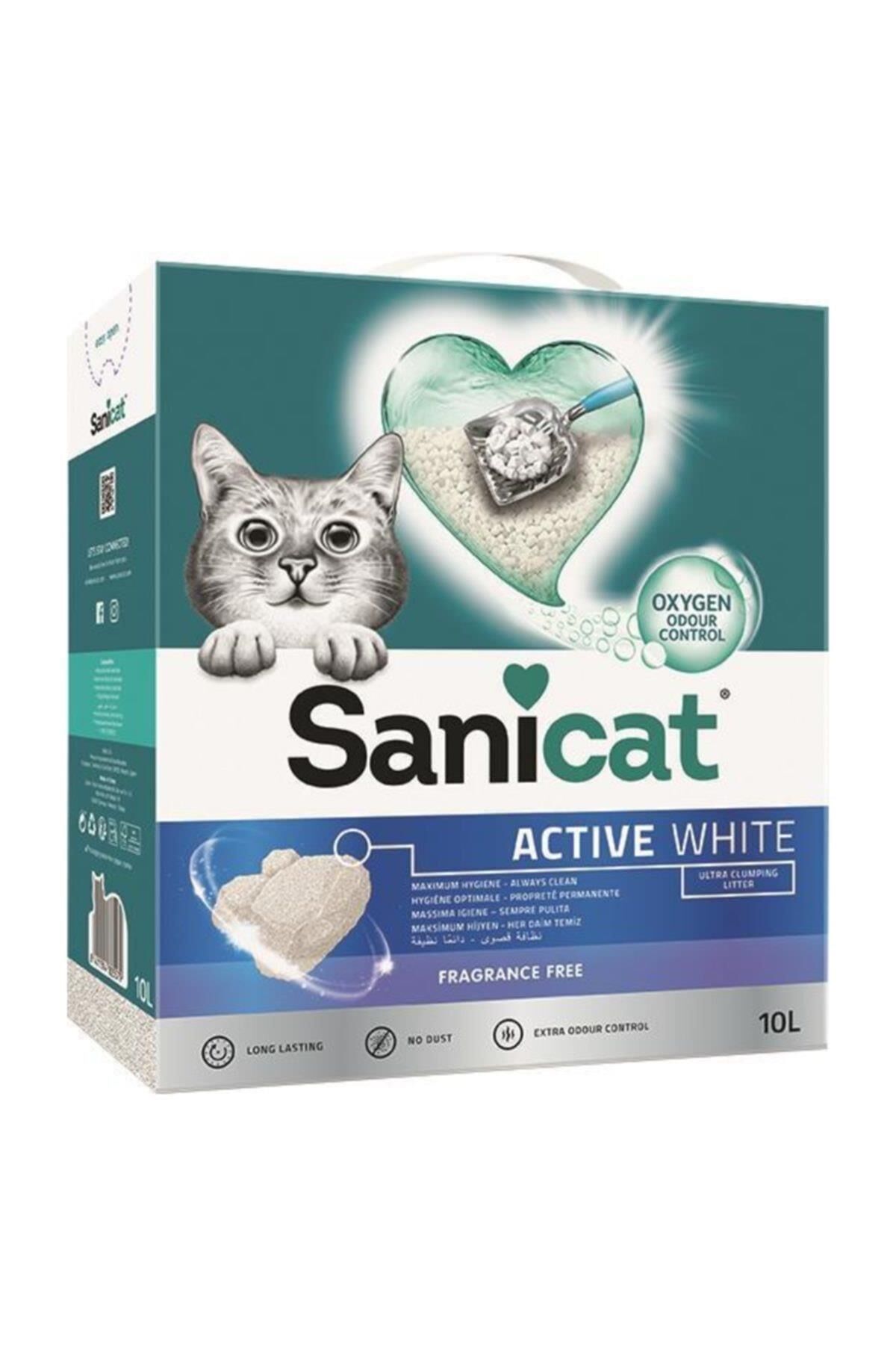 Sanicat Active White Ultra Topaklanan Kedi Kumu 10lt