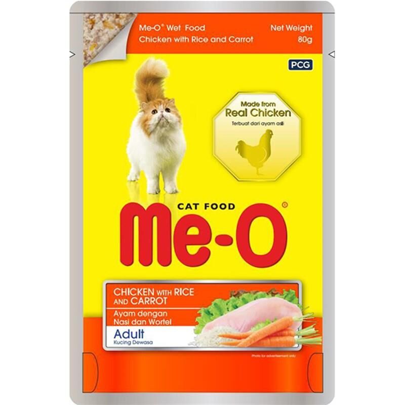 Me-O Tavuk Pirinç Ve Havuçlu Yetişkin Kedi Konservesi 80gr