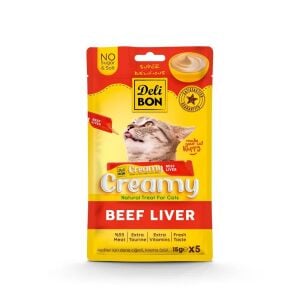 Delibon Creamy Dana Ciğerli Sıvı Kedi Ödül Maması 5x15gr