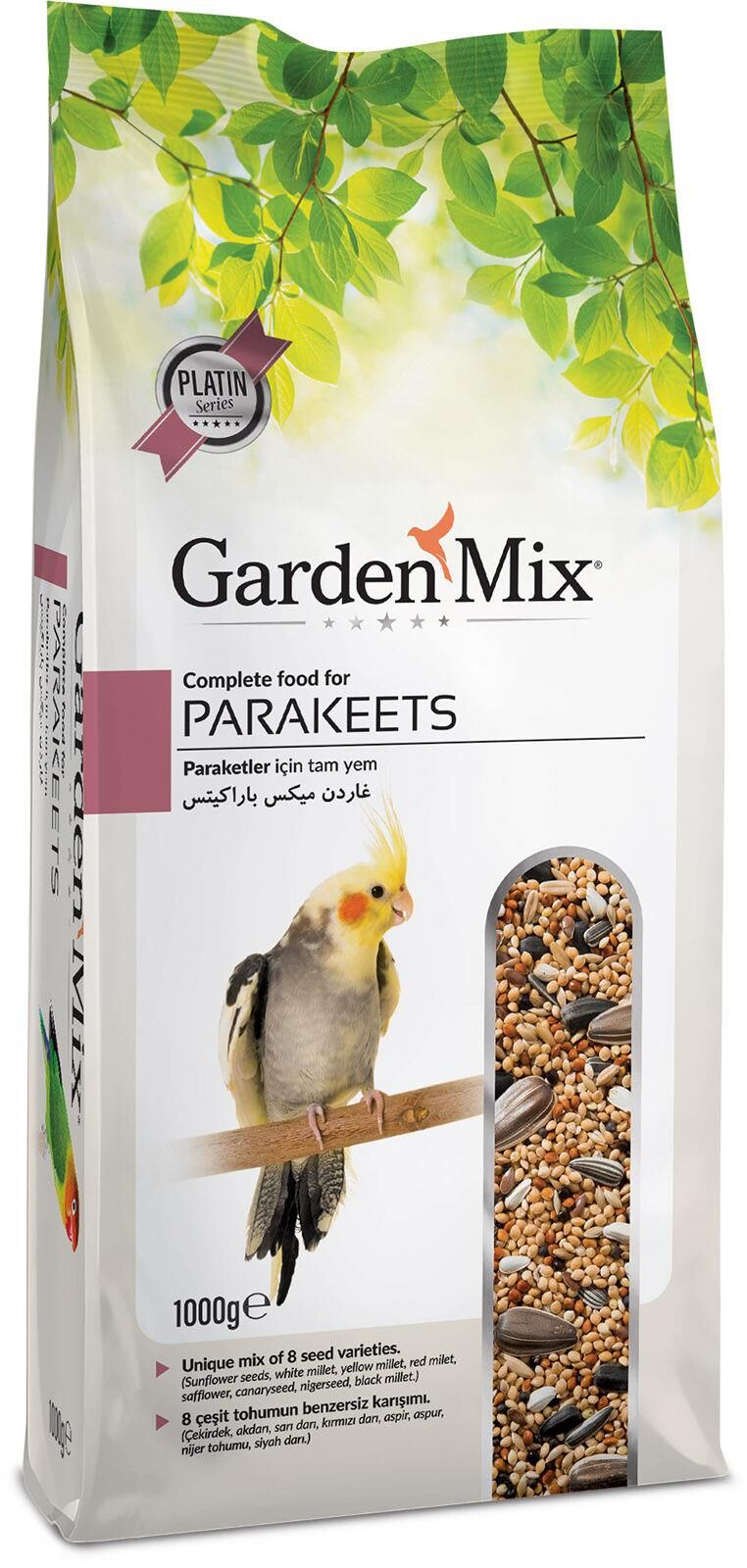 GardenMix Platin Paraket Kuş Sultan Papağanı Yemi 1kg