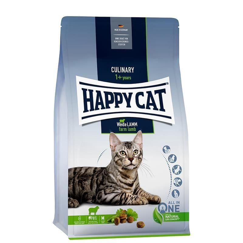 Happy Cat Culinary Weide Lamm Kuzu Etli Yetişkin Kedi Maması 4Kg