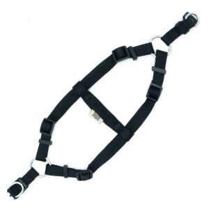 Doggie Konfor Dokuma Ronin Göğüs Tasması Siyah 1,5x35-40cm