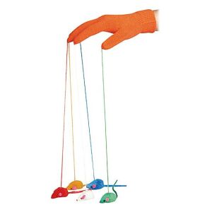 Flamingo Peluş Fareli Eldiven Kedi Oyuncağı 16cm