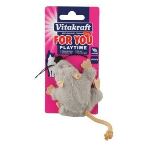 Vitakraft Kedi Oyuncağı Gri Peluş Catnipli Fare