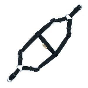Doggie Konfor Dokuma Ronin Göğüs Tasması Siyah 1,5x40-45cm
