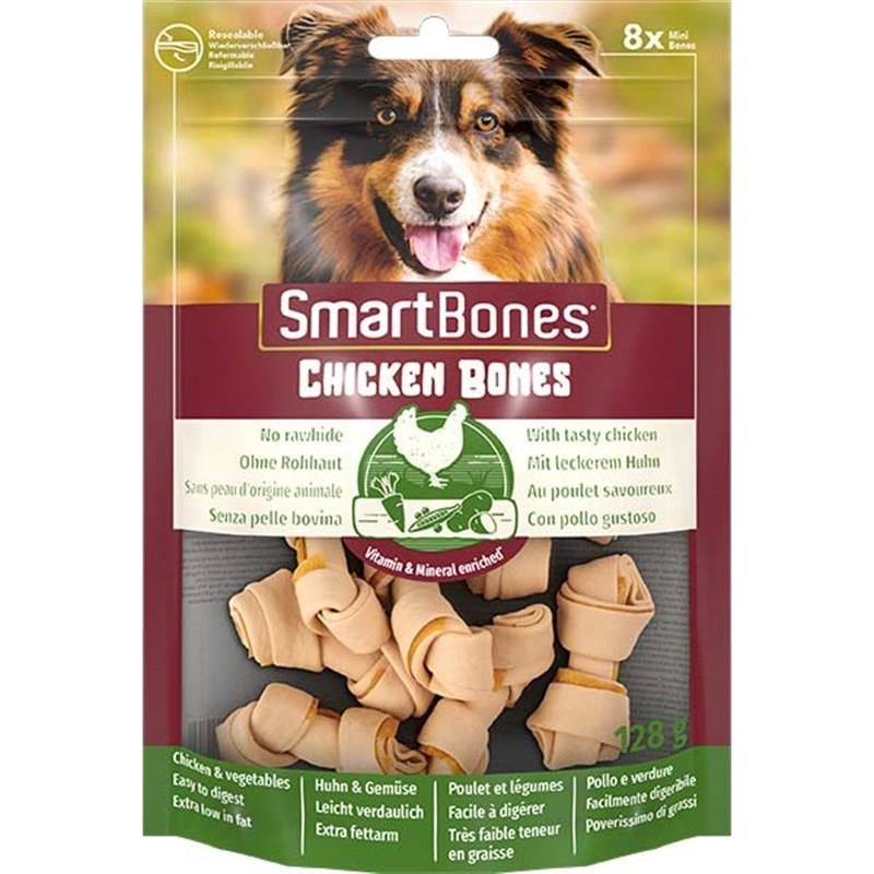 SmartBones Tavuklu Düğüm Köpek Ödül Kemiği Mini 8 Adet 128gr