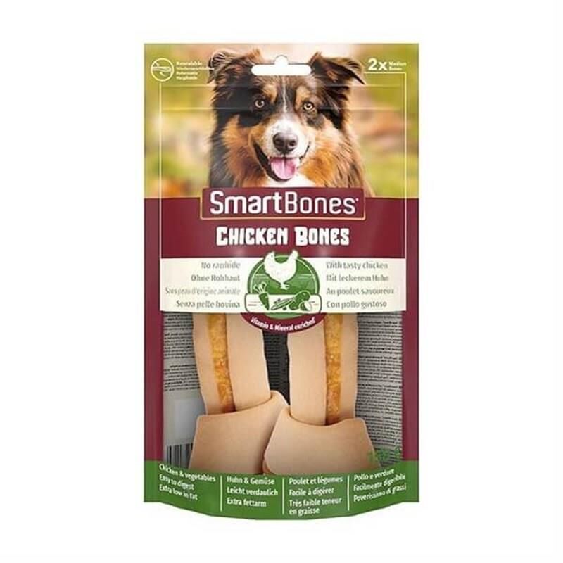 SmartBones Tavuklu Düğüm Kemik Medium Köpek Ödülü 2'Li 13cm