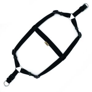 Doggie Konfor Dokuma Ronin Göğüs Tasması Siyah 2x55-65cm