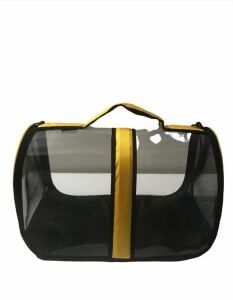 Flipper Pet Kedi Ve Köpek Şeffaf Flybag Taşıma Çantası Sarı
