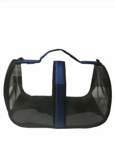 Flipper Pet Kedi Ve Köpek Şeffaf Flybag Taşıma Çantası Mavi