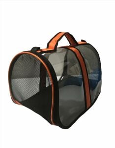 Flipper Pet Kedi Ve Köpek Şeffaf Flybag Taşıma Çantası Turuncu