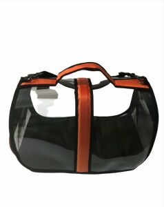 Flipper Pet Kedi Ve Köpek Şeffaf Flybag Taşıma Çantası Turuncu
