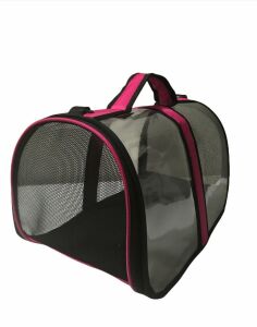 Flipper Pet Kedi Ve Köpek Şeffaf Flybag Taşıma Çantası Fuşya
