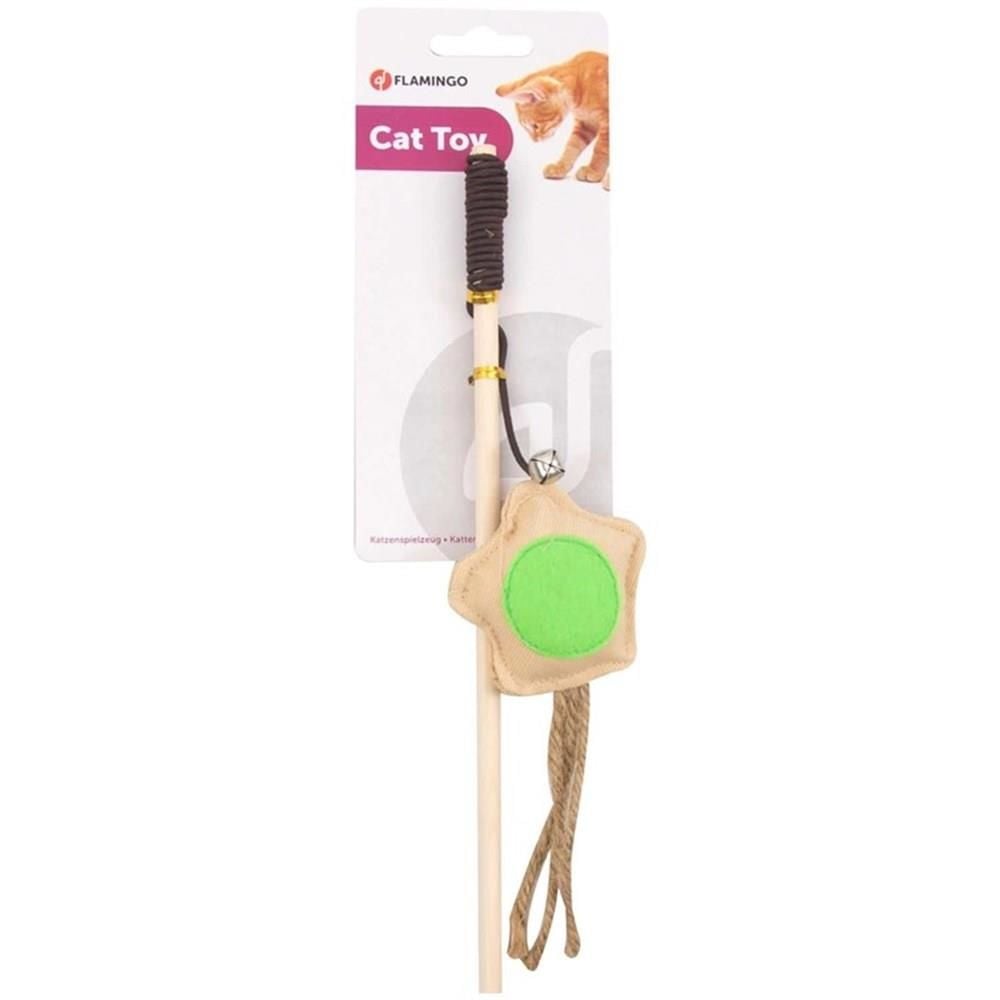 Flamingo Çicekli Doğal Kedi Oltası