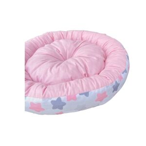 TarzPet Yıldız Desenli Simit Yatak Pembe 9x45cm
