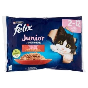 Felix Junior Sığır Etli ve Tavuklu Yavru Yaş Kedi Maması 4x85gr