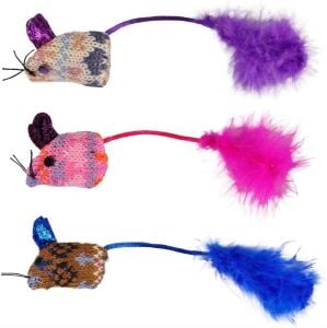 Flamingo Mohaire Tüylü Fare Kedi Oyuncağı 3lü 18,5x4x2,5cm