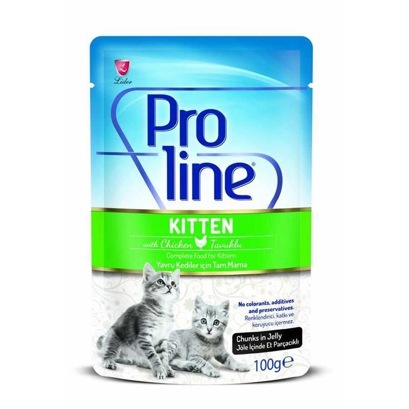 ProLine Pouch Jöle İçinde Tavuk Etli Yavru Kedi Konservesi 100gr