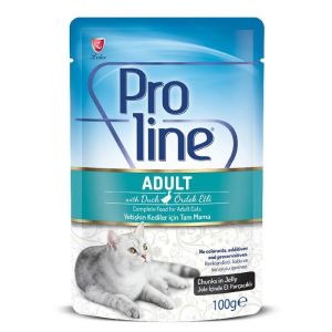 ProLine Pouch Jöle İçinde Ördek Etli Yetişkin Kedi Konservesi 100gr