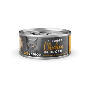 PROCHOICE DELUXE SHREDDED CHICKEN IN BROTH CAT 70GR