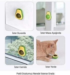 Avokado Tasarımlı Kedi Yalama Oyun Topu