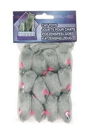 Flamingo Peluş Fare Kedi Oyuncağı Gri 5cm 12Li