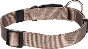 Flamingo Kilitli Köpek Boyun Tasması 45-65cm/25mm (Gri)