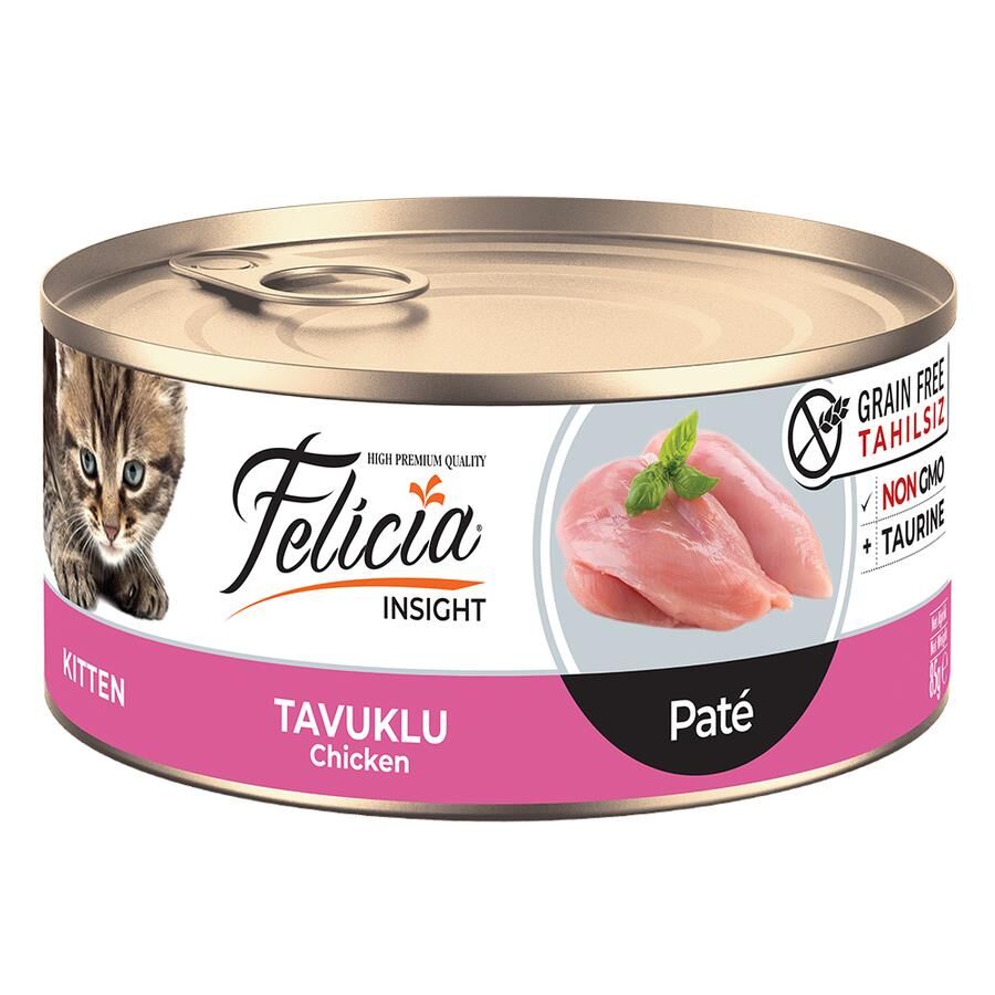 Felicia Kıyılmış Tavuklu Tahılsız Yavru Kedi Konservesi 85gr