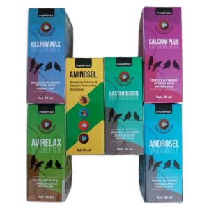 Pharmax Kuş Sağlık Seti 6x30ml (Aminosol, Avirelax, Androsel, Respiramax, Calcium Plus, Gastroduosol)
