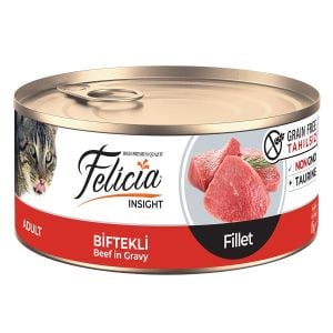 Felicia Fileto Biftekli Tahılsız Yetişkin Kedi Konservesi 85gr
