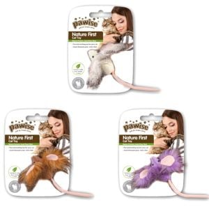 Pawise Catnipli Peluş Büyük Kulaklı Fare Kedi Oyuncağı 6cm