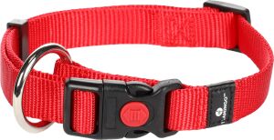 Flamingo Kilitli Köpek Boyun Tasması 45-55cm/20mm (Kırmızı)