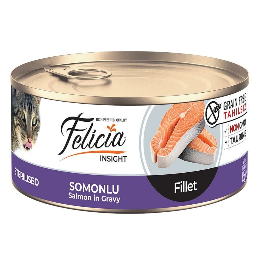 Felicia Fileto Somonlu Tahılsız Kısırlaştırılmış Kedi Konservesi 85gr