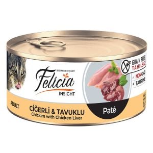 Felicia Kıyılmış Tavuklu ve Ciğerli Yetişkin Kedi Konservesi 85gr
