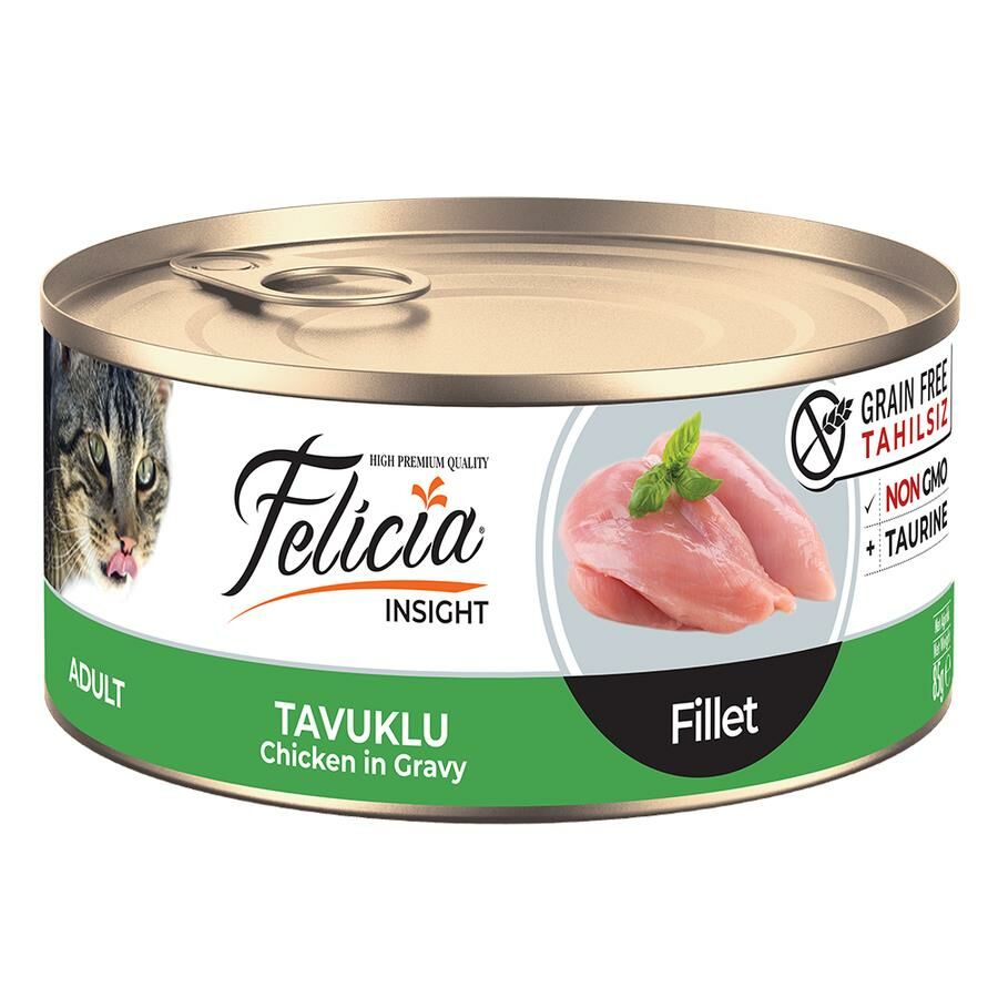 Felicia Fileto Tavuklu Tahılsız Yetişkin Kedi Konservesi 85gr