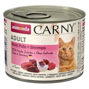 Animonda Carny Hindi Etli Karidesli Kedi Konservesi 6x200gr (6'lı)