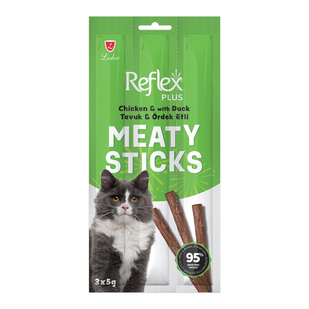 Reflex Plus Stick Tavuklu ve Ördekli Kedi Ödül Çubuğu 3x5gr